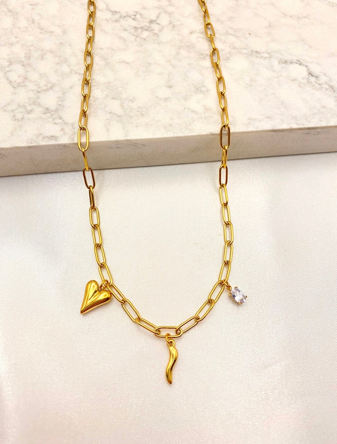 Three Charm Necklace