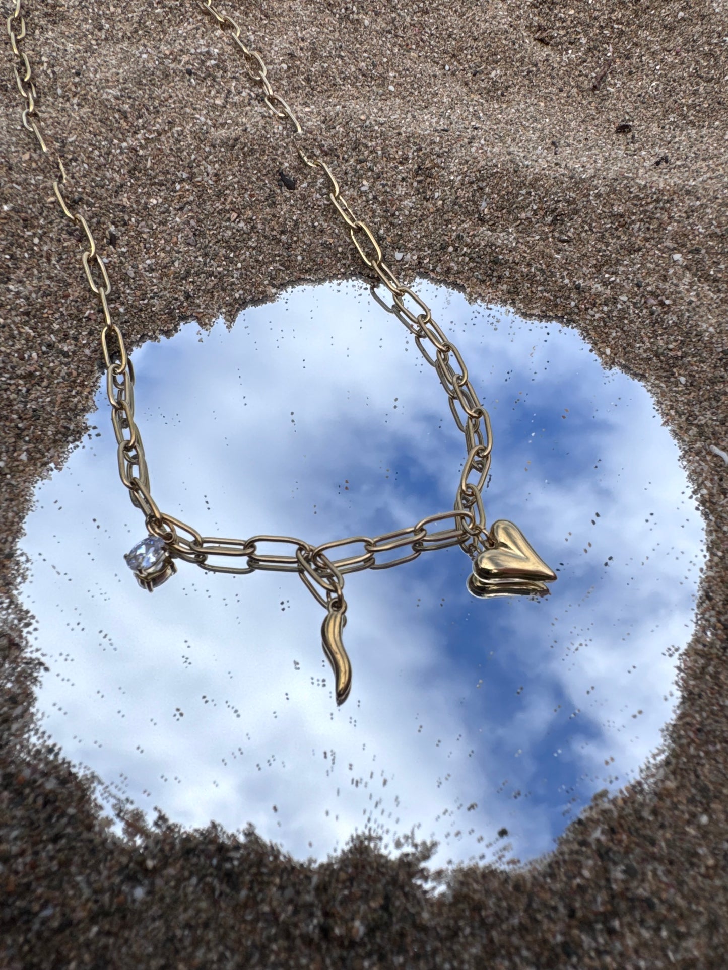 Three Charm Necklace