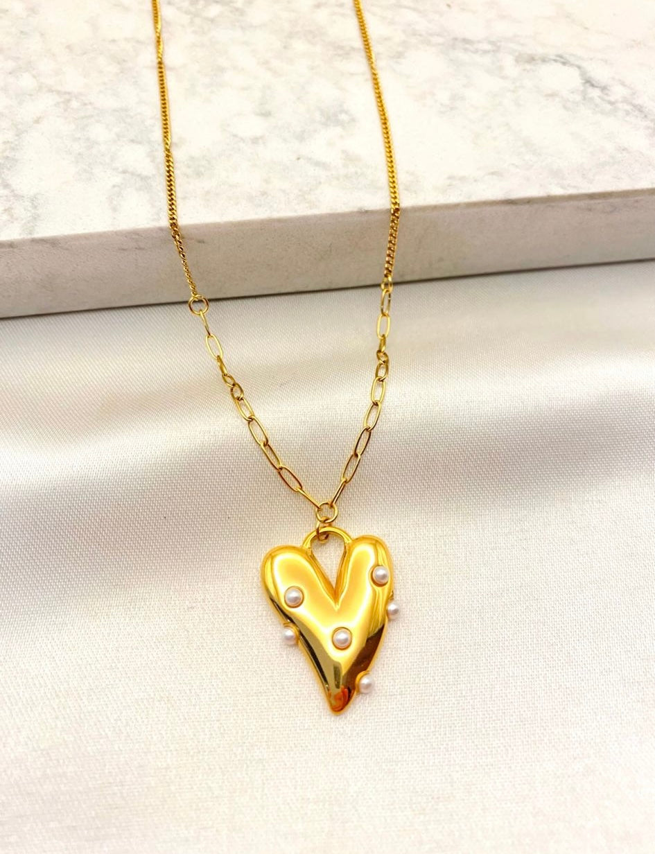 Pearl Heart Necklace